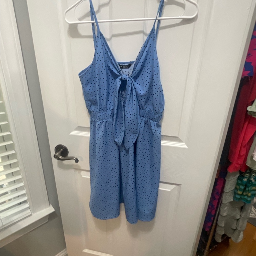 SHEIN Light Blue Polka Dot Dress - Picture 7 of 14